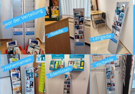 Prospektständer in Polizeistationen